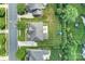 Aerial shot of the house showcasing the backyard and neighborhood at 9825 Ardrey Woods Dr, Charlotte, NC 28277