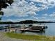 Scenic waterfront view featuring a marina with a variety of boats docked on a beautiful sunny day at 123 Archbell Point Ln, Mooresville, NC 28117