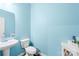 Charming half bath featuring a modern sink and fixtures at 133 W Neel Ranch Rd, Mooresville, NC 28115
