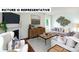 Bright living room with modern fireplace, stylish furniture, and natural light from large windows at 135 Way Cross Ln, Troutman, NC 28166