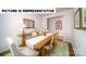 Elegant dining area featuring stylish furniture, a decorative mirror and a wooden table at 143 Way Cross Ln, Troutman, NC 28166