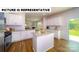 Modern kitchen featuring stainless steel appliances, an island, and granite countertops at 143 Way Cross Ln, Troutman, NC 28166