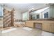 Luxurious main bathroom features granite countertops, double sinks, large soaking tub, and walk-in shower at 15406 Pepperwood Ct, Huntersville, NC 28078