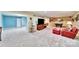Large basement with a sitting area, a pool table, and entertainment options, perfect for recreation at 160 Fernbrook Dr, Mooresville, NC 28117