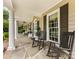 Inviting front porch with rocking chairs and elegant columns, offering a relaxing outdoor space at 2611 Forest Dr, Charlotte, NC 28211