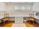 Bright office space with modern desk and chairs with stylish hardwood flooring at 2611 Forest Dr, Charlotte, NC 28211