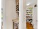 Well-organized pantry with shelving and storage for food items at 2611 Forest Dr, Charlotte, NC 28211