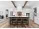 Modern kitchen with granite island, stainless appliances, and stylish pendant lighting at 2646 Lee Lawing Rd, Lincolnton, NC 28092