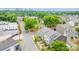 Scenic aerial shot highlighting townhomes with landscaped lawns and a beautiful skyline backdrop at 2907 W Trade St, Charlotte, NC 28208