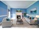 Comfortable living room with fireplace and ample seating area at 3015 Hamptonbrook Dr, Gastonia, NC 28056