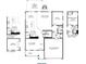 Detailed main level floor plan showcasing the layout of the kitchen, living spaces, and garage at 521 Lenswood Ct, Denver, NC 28037