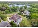 Stunning aerial view of a luxury estate featuring a pool, complemented by lush surroundings and a serene lake at 5400 Challisford Ln, Charlotte, NC 28226