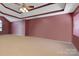 Large bonus room with carpet flooring, neutral walls, and a modern ceiling with recessed lighting at 544 Cool Creek Dr, Rock Hill, SC 29732