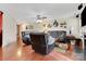Spacious living room with hardwood floors, a ceiling fan, and comfortable seating, creating a relaxing atmosphere at 544 Cool Creek Dr, Rock Hill, SC 29732