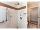 Walk in shower with accessible features in bathroom at 7587 Long Valley Dr, Harrisburg, NC 28075