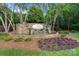 Sailview community entrance sign with stone waterfall and landscaping at 7687 Bermuda Hills Ln, Denver, NC 28037