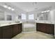 Spa-like bathroom boasts a soaking tub, dual vanities, and plenty of natural light creating a relaxing atmosphere at 9029 Woodview Ct, Fort Mill, SC 29707