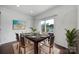 Modern dining room with a table set for six and access to the patio at 9029 Woodview Ct, Fort Mill, SC 29707