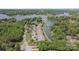 Aerial view of waterfront condos offering beautiful views and convenient access to recreational water activities at 108 Pier 33 Dr # 414, Mooresville, NC 28117