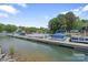Community boat dock featuring several boats, offering convenient access to the water for residents at 108 Pier 33 Dr # 414, Mooresville, NC 28117