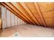 Exposed wooden beams in the attic space, showcasing potential for storage or customization at 118 Sunrise Cir, Mooresville, NC 28117