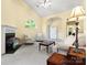 Inviting living room with a fireplace, comfortable seating, and plenty of natural light at 1219 Crown Vista Dr, Fort Mill, SC 29707