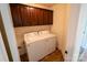 A well-equipped laundry room featuring a washing machine and dryer at 126 W Warfield Dr, Mooresville, NC 28115