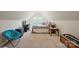Bedroom with a pitched ceiling features a desk, bed and sitting area at 14340 Kendalton Meadow Dr, Mint Hill, NC 28227