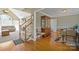 Open-concept dining area featuring hardwood floors and seamless access to living spaces at 14340 Kendalton Meadow Dr, Mint Hill, NC 28227
