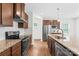 Modern kitchen with granite countertops, stainless steel appliances, and tile backsplash at 2012 Slippery Rock Ln, Monroe, NC 28112