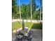 Outdoor patio features a large table, seating, and a fenced in backyard at 2025 Kisatchie Dr, Hickory Grove, SC 29717