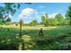 Scenic view of level grassy land with storage buildings, charming countryside at 290 Glenmere Ln, Mooresville, NC 28115