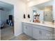 Bathroom featuring dual sinks and an adjacent bedroom at 316 Gaines Rd, Clover, SC 29710
