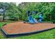 A colorful, modern playground with soft ground cover, offering a safe and fun environment at 3426 Richards Xing, Fort Mill, SC 29708