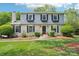 Charming two-story home featuring a brick facade, gray siding, and well-manicured landscaping at 3918 Rea Rd, Charlotte, NC 28226