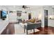 Inviting living room with built-in cabinets, hardwood floors, and comfortable seating, ideal for Gathering gatherings at 3918 Rea Rd, Charlotte, NC 28226