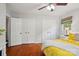 Spacious main bedroom boasts hardwood floors, ample closet space, and natural light for a peaceful sanctuary at 3918 Rea Rd, Charlotte, NC 28226