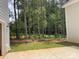 Picture of a private backyard surrounded by mature trees offering a serene outdoor space at 4021 Grommet Ct, Matthews, NC 28105