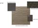 A collection of exterior samples showing the color and material choices for the house's roof, siding, and front door at 4029 Grommet Ct, Matthews, NC 28105
