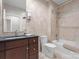 Bright bathroom with a combination shower and bathtub at 435 S Tryon St # 601, Charlotte, NC 28202
