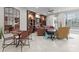 Spacious living room with stylish furniture, built-in shelving, and an open layout at 435 S Tryon St # 601, Charlotte, NC 28202