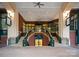 Impressive lobby entrance with dual staircases, stylish lighting, and elegant design at 435 S Tryon St # 601, Charlotte, NC 28202