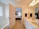 Bathroom featuring a bathtub and double sink vanity at 4618 Dallas High Shoals Hwy, Dallas, NC 28034