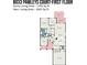 Detailed first floor plan highlighting room dimensions and layout, for layout overview at 8033 Pawleys Ct, Fort Mill, SC 29707
