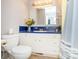 Charming bathroom with traditional fixtures, including a vanity with gold accents at 1211 Starlight Dr, Shelby, NC 28152