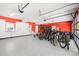 Spacious garage with epoxy floors, custom cabinets, and space for bikes and storage at 12613 Oak Grove Rd, Stanfield, NC 28163