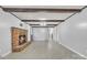Spacious living room featuring a cozy brick fireplace and exposed beam ceilings at 133 Jo Monni Loop, Statesville, NC 28625