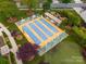 Overhead shot of the shuffleboard court with trees and landscaping around the amenity at 13407 Hazelbrook Ln, Cornelius, NC 28031