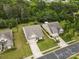 An aerial view shows the home in relation to its neighboring properties at 1409 Tupelo Rd, Clover, SC 29710
