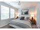 Cozy bedroom with a large window, neutral tones, and hardwood floors at 2254 Electric Ln, Charlotte, NC 28205